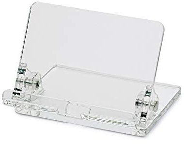 Maul Acrylic Mobile Phone Holder 9.7 x 10.5 x 7.6 cm | Stylish Mobile Phone Holder for Smartphone | Landscape and Portrait Format | Continuous Tilt up to 60° | Ideal for Desk and Office | Transparent