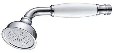 Large Traditional Victorian Shower Head Handset Bath Mixer Ceramic Handle Chrome