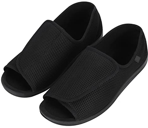 Diabetic Slippers Extra Wide Mens Edema Swollen Shoes Comfort Elderly Footwear Unisex Adjustable Surgical Orthopaedic Shoe Anti Slip Open Toe Sandals for Diabetic Feet Breathable Summer Slipper