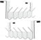 Dseap Over The Door Hook Hanger - 6 Hooks Over Door Coat Rack for Hanging Clothes Hat Towel,White, 2 Packs