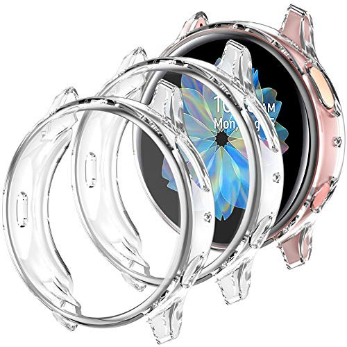 Dirrelo Kompatibel mit Samsung Galaxy Watch Active 2 40mm - [3er Pack] Weiche TPU Schutzhülle, Vollständige Abdeckung Case für Samsung Galaxy Watch Active 2, Klar