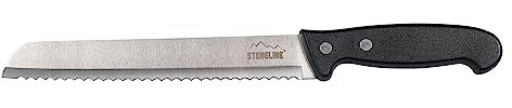 STONELINE Brotmesser 31,5 cm – hochwertiger, rostfreier Edelstahl mit 18,4 cm Klinge & Klingenschutz – Präzises Schneiden von Brot & Gebäck, langlebig & ergonomisch