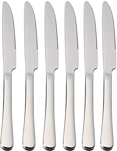 6 Cuchillos de Mesa Acero Inoxidable 22,5 x 2,05 cm