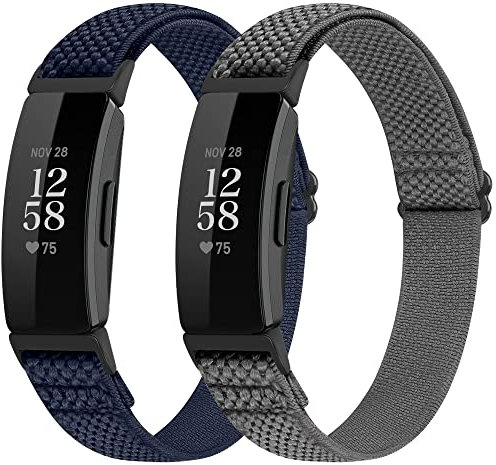 Yunshare Elastisch Nylon Armband Kompatibel mit Fitbit Inspire 3/Inspire 2/Inspire HR/Ace 2/Ace 3 Armband, Atmungsaktives verstellbares Ersatzarmband fur Damen Herren