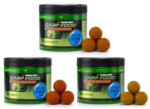 Tandem Baits Karpfen Futter Angelfutter Hakenköder Perfection Hookers 3-er Set 18 mm 120 g Flavour Mix 2