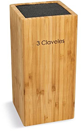 3 Claveles - Cheville de cuisine universelle en bambou 22 cm