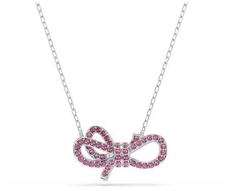 Swarovski Colgante Lifelong Bow, Lazo, Rosa, Baño de rodio