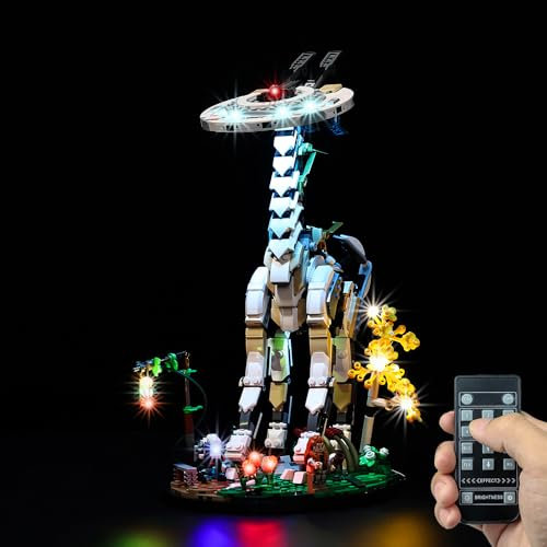 Kyglaring LED-Beleuchtungs-Kit (kein Modell) Entwickelt für LEGO Horizon Forbidden West: Tallneck 76989 Modellbauset - Ohne Lego Set (RC-Version)
