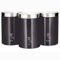Berlinger Haus Carbon Pro Set mit 3 Vorratsdosen für die Küche aus robustem Edelstahl, 11 x 17,8 cm, zur Aufbewahrung von Tee, Kaffee und Zucker, Metallic Line modernes Design, dunkelgrau/Edelstahl