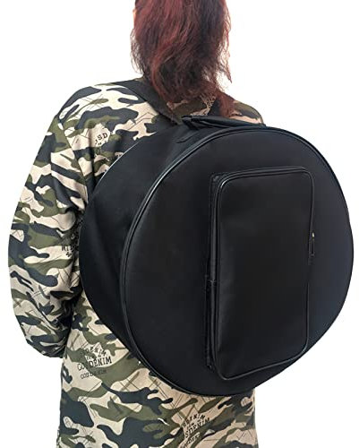 Sac de Transport pour Tambour en Oxford Sac de Tambour de Grande Capacité Rond 40 cm Sac à Dos Epaissi pour Tambour Imperméable Sac à Batterie avec Poignées Accessoire pour Instrument de Musique