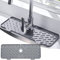 Kukifun Silicone Faucet Handle Drip Catcher Tray,40cmx15cm Sink Tap Splash Guard Draining Protector Mat for Kitchen Bathroom,Gray,A Style
