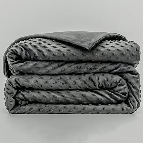 Luxuriöser Bettbezug für beschwerte Decke, Ultra weicher Samt Bettbezug mit 8 Bändern abnehmbar Komfort Bettwäsche 1Pack(60x80, Gray)