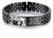 INBLUE Personalisiertes Armband für Papa Männer - Gravierte Namen Text Foto Herren Gliederarmband Geschenk zum Geburtstag Jahrestag Vater Ehemann Opa Sohn Freund - B1