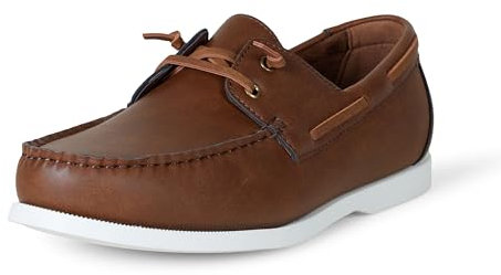 Amazon Essentials Zapato Náutico sin Cordones con Ventilación Hombre, Marrón, 40 EU