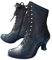 Viktorianische Stiefel für Damen, Vintage Stiefel Renaissance Knöchel Stiefel Chunky Low Absatz Lace Up Hexen Stiefel Ritter Stiefel