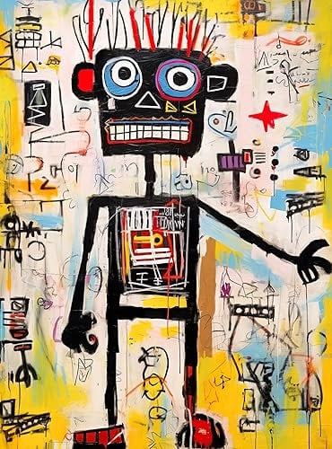 Neon Robot Rhapsody - A 1000-Piece Jigsaw Puzzle by Cross & Glory