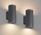 styriaLUX 2x GU10 up & down Aussenleuchte rund Wandleuchte innen/außen - Aluminium Anthrazit für LED oder Halogen Leuchtmittel Außenwandleuchte 1457