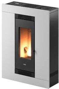 Cadel 7023039 - Stufa a pellet, 8.5 kW, colore Bianco