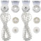 eMagTech 2 Sets Roller Blind Holder for 38mm Hole Diameter Roller Blind Control Head with Bead Chain Roller Blind Fittings for Fixing Curtain Blinds Shades Windows