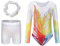 FEOYA Mädchen Gymnastikanzug Langarm Turnanzug Ballett Kinder Turnshorts Haarband Set Gymnastik Ärmellos Tanzen Kleidung Training Dancewear Gymnastikbody Weiß 3 6 Jahre