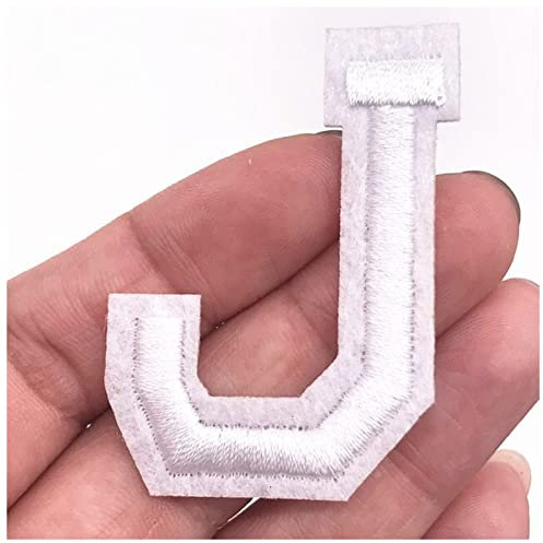 Bügelflicken 1 stücke Weiß Englisch Buchstaben Patches for Kleidung Stickerei Appliques Frauen Kleidung Zubehör Abzeichen Flicken Zum Aufbügeln (Size : Transparent)