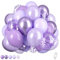 Purple Party Balloons Set - 12in Lavender & Pastel Purple Lilac Balloons with Metallic Confetti - Perfect for Girls' Birthday, Baby Showers, Bridal & Wedding Parties