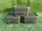 Lidsters Fishing Square Bucket 5L 10L 17L Litre Carp Fishing Bait Buckets (3 x 5L Buckets)