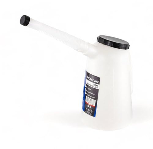 Measuring Jug with Flexi Spout & Lid for Fluid Fuel Oil Petrol Diesel 2L