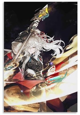 FBBINKA Game Honkai Star Rail Jing Yuan Wohnzimmer-Dekor, moderne ästhetische Wandkunst, Poster, Geschenk für Freunde, ungerahmt, 40 x 60 cm