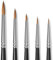 Ensemble de Pinceaux d'artiste Kolinsky Natural Professional - 5 Pinceau Fins dans Les Tailles 5/0, 2/0, 0, 1, 3 pour Aquarelle, Acrylique, Figurines, Miniature, Modélisme, Maquette | Fait Main