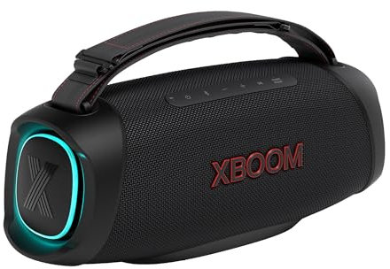 LG XBOOM GO XG8T, Altavoz portátil, Bluetooth 5.3, Bajos Potentes, Resistencia Militar a golpes, Agua y Polvo IP67, Color Negro