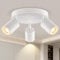 VIIIVA LED Deckenstrahler 3 Flammig Schwenkbar, Weiß Deckenleuchte GU10 Deckenlampe Wandstrahler, Strahler Metall Küchenlampe Spotlight Lampe Deckenspots für Wohnzimmer Küche Flur (Ohne Leuchtmittel)