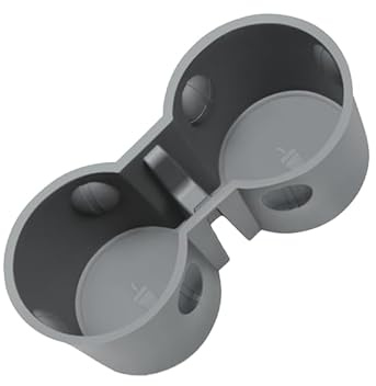 ProBytes Centre Console Cup Holder Tesla Model Y 2021 to 2024 & Model 3 2021 to 2023 Thick TPE Insert Protection - Grey