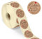 colortouch Schön, dass du da bist Aufkleber, 500 Stück 35 mm Rund Sticker auf Rolle, Kraftpapier Optik Selbstklebend Durchmesser Etiketten Gastgeschenke Deko für Hochzeit, Geburtstag,Taufe, Verpackung