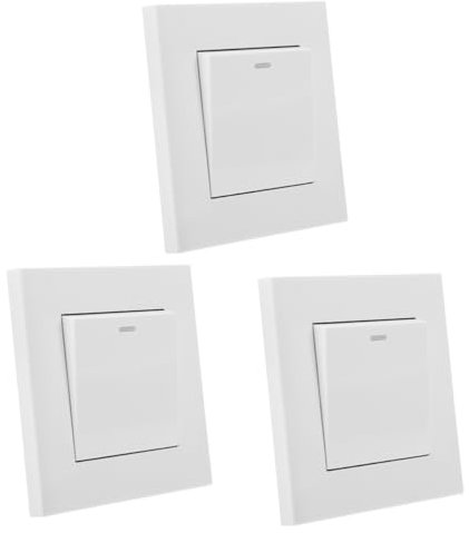 ARTIBETTER 3St Schalttafel Lichtschalter Wippschalter Home-Switch-Panel doppelschalter kontrollschalter Doppelsteuerschalter Austausch des Wandschalterfelds Nützliches Schaltfeld Stk Weiß