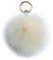 Xsclpomddy Pom Pom Schlüsselbund künstliche weiche Fuchspelz Taschenanhänger Ball Schlüsselanhänger für Handtasche Dekoration,Beige