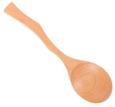 PRETYZOOM Large Wooden Serving Spoon Rice Paddle Soup Spoon for Kitchen Restaurant