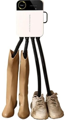 Kadxyan Portable Shoe Dryer, Boot Warmer with Heat Blower, Household Wall-Mounted Shoe Dryer with Telescopic Hose, 4H Timer, Multifunction Boot Dryer Warmer for Wet Gloves Socks Hats