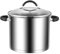 SiaBiced Stainless Steel Stockpot Catering Pot 7.5L for Gas Deep Cooking Pot for Catering