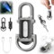 2025 New Mini Torch, 3 in 1 Flashlight & Power Bank & Keychain, Mini Keychain Flashlight Rechargeable for Emergency Power Outdoor Camping (silver)