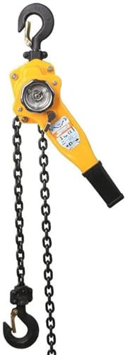 treuil Palan à chaîne à levier manuel de 1/2/3 tonnes, crochet de Rotation à 360 ° en acier au carbone galvanisé G80 pour quai d'usine de Garage 1.5/3/6m Palan Électrique(3m,3 Ton)