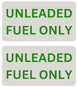 Tek Automotive Unleaded Fuel Only Sticker – Twin Pack – Green Gloss Vinyl – 80mm x 40mm – Prevent Misfuelling – Waterproof & Permanent Petrol Sticker for Fuel Cap – Cars, Vans, Lorries, Buses & Boats