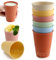 Mbsomnus 6er Mehrwegbecher 350 ML Plastikbecher Mehrweg aus Gesundes PP Becher Plastik BPA Frei Kunststoffbecher 6 Hellere Farben Kaffeebecher Plastik Becher Kunststoff Mikrowellen Spülmaschinenfest