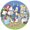 dekora - Décoration pour Gâteaux d’Anniversaire - Cake Topper Sonic 20 cm - Disque en Azyme Comestible pour Gâteau Sans Gluten, Sans Sucres Ajoutés, Sans Lactose - Convient aux Végétariens