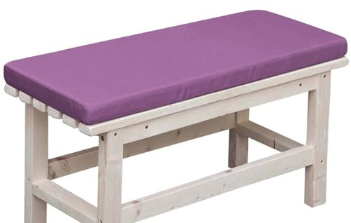 IJQXLA Palettenkissen wasserdicht 180 x 35 cm Lila Gartenbank-Sitzkissenpolster 2/3-Sitzer wasserdicht, Dickes langes Bank-Sitzkissenpolster für Hausgarten-Terrassenschaukel im Freien