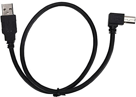 Glomora USB‑A to USB‑B Male Conversion Cable Cord,Right Angle Connection Adapter Cable USB to Printer Adapter Cables 0.5m Black