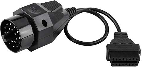 MotorMinds Adaptateur OBD2 20 broches vers 16 broches OBD2 mâle scanner câble OBD2 adaptateur Plug Scanner Cable pour BMWE36 E38 E39 E46 E53 X5 Z3