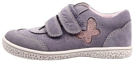 Lurchi Mädchen Toyah Sneaker | Halbschuhe, Lila, Klettverschluss, Motiv: Schmetterling, Kinder, Schuhe