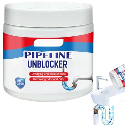 260g Drain Unblocker,Powerful Sink & Drain Cleaner,D/rain Unblocker Liquid Heavy Duty,Powerful Si/nk Foaming Sink and D/rain Cleaner,Toilet Un/blocker,Foam Drai/n Clean/er,Plug Hole Un/blocker