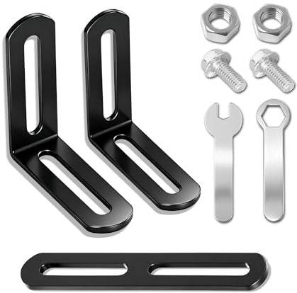 1 Set Adjustable Universal CB Radio Mount Bracket Set for CB/Ham Radio & Scanners, 6-10 inch Width